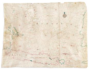 (DUTCH EAST INDIA COMPANY -- JAVA SEA.) Isaak de Graaf. Manuscript chart of Java, the Java Sea, Bali,